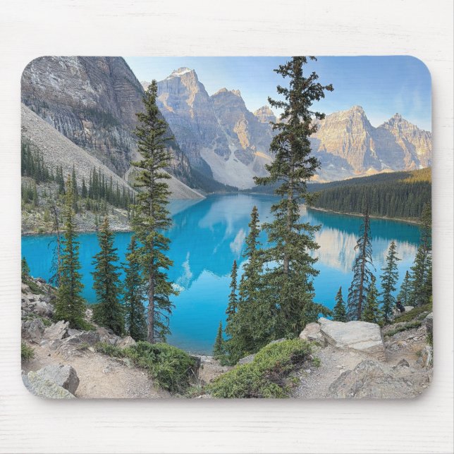 Lake Moraine in Banff Canada Mouse Pad (Front)
