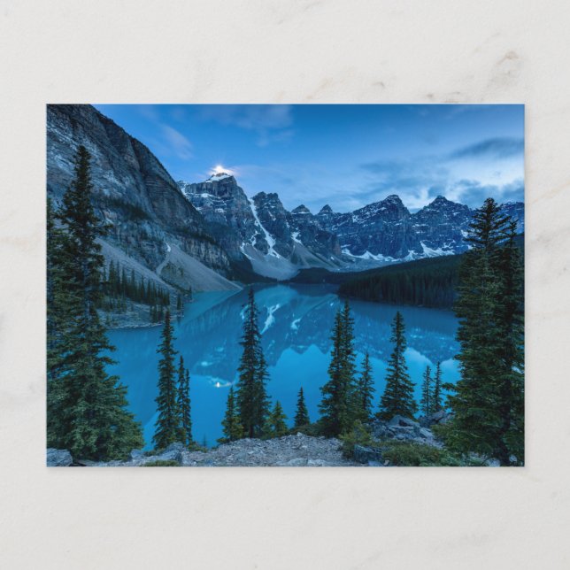 Lake Moraine in the Rocky Mountains Postcard (Front)