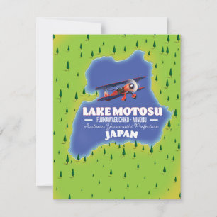 Lake Motosu Japanese Travel map.