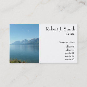 Lake, mountain and blue sky personal business card