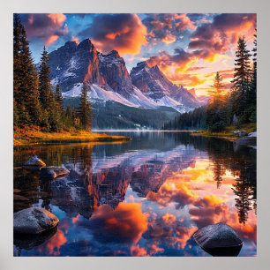 🏔️ Lake Mountain Landscape Decor Gift For Home 🌊