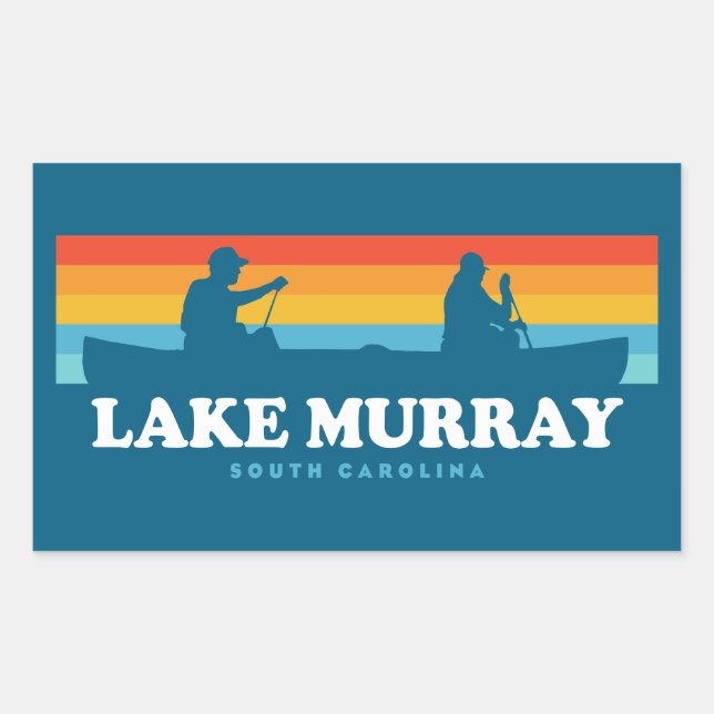 Lake Murray South Carolina Canoe Rectangular Sticker (Front)