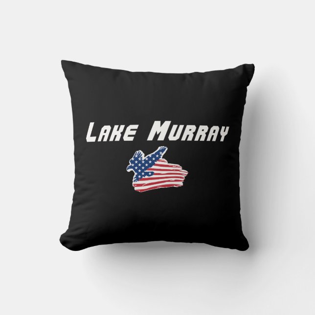 Lake Murray South Carolina Eagle Throw Pillow (Front)