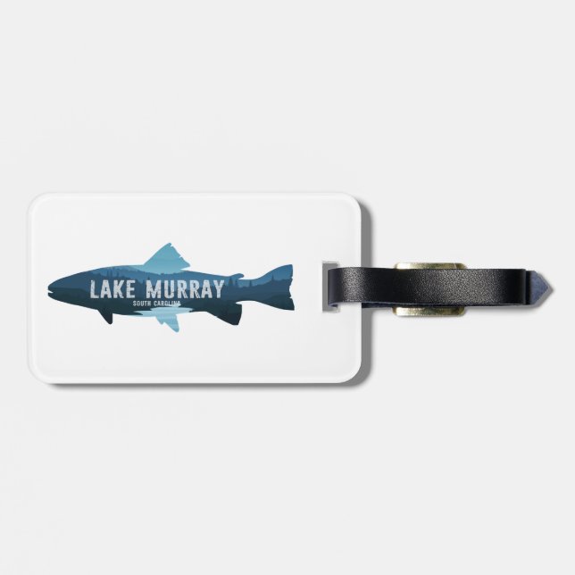 Lake Murray South Carolina Fish Luggage Tag (Back Horizontal)