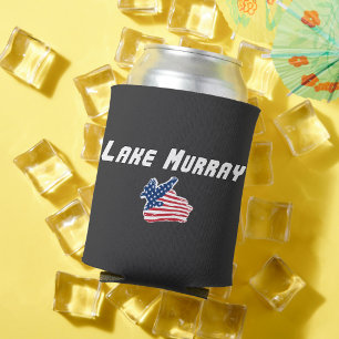 Lake Murray South Carolina Patriotic Eagle Can Cooler