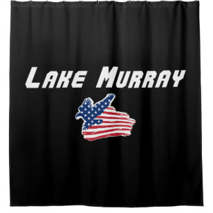 Lake Murray South Carolina Patriotic Eagle Shower Curtain