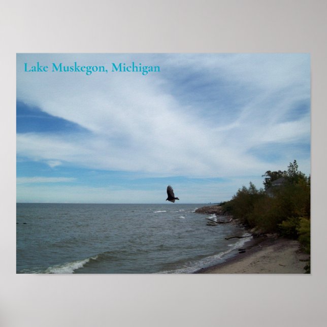 Lake Muskegon Shoreline, Muskegon, Michigan Poster (Front)