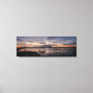 Lake Myvatn sunset panorama Canvas Print