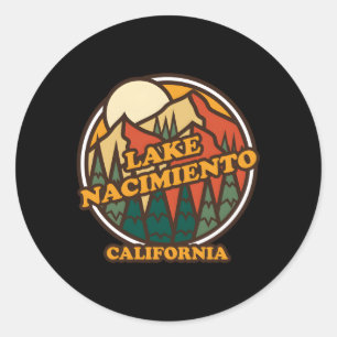 Lake Nacimiento California Mountain Hiking Classic Round Sticker