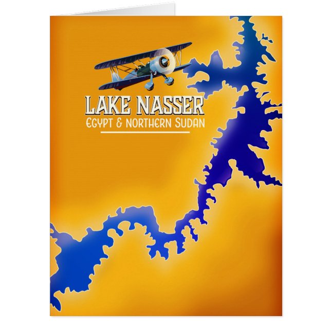 Lake Nasser Egypt and Sudan Map (Front)