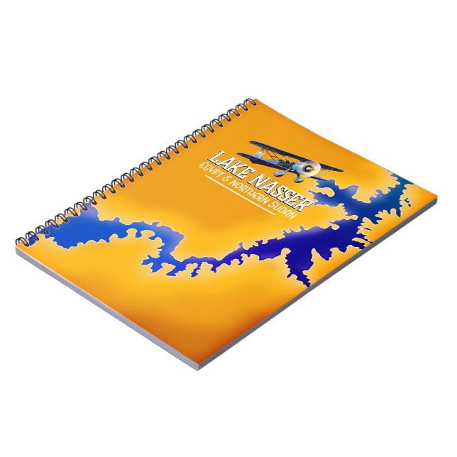 Lake Nasser Egypt and Sudan Map Notebook (Left Side)