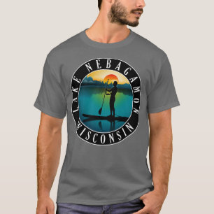 Lake Nebagamon Wisconsin Paddleboarding T-Shirt