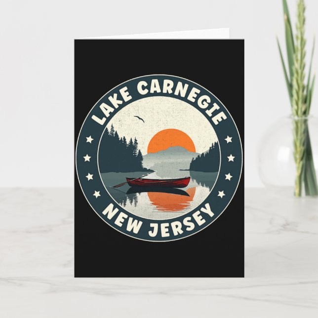 Lake Negie New Jersey Sunset T Shirt  Card (Front)