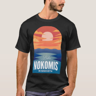 Lake Nokomis MN Retro Sunset T-Shirt