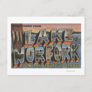 Lake Norfork, Arkansas - Large Letter Scenes Postcard