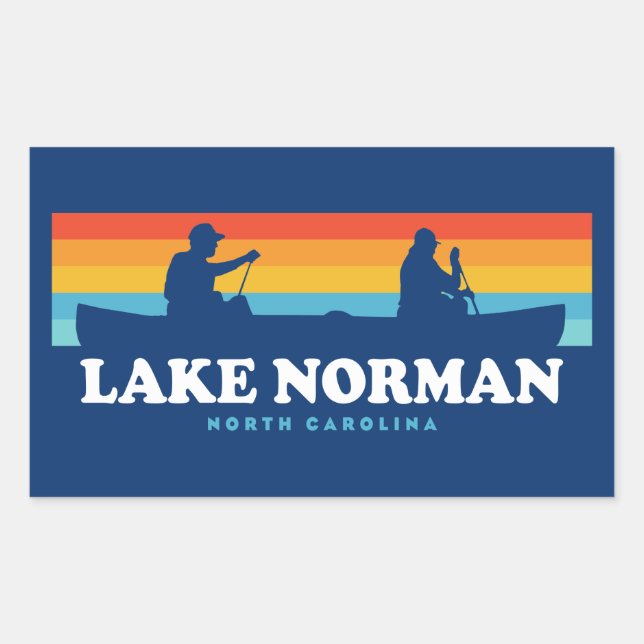 Lake Norman North Carolina Canoe Rectangular Sticker (Front)