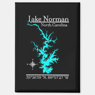 Lake Norman North Carolina Coordinates Magnet