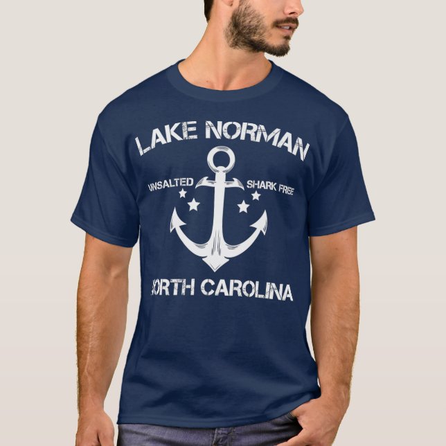 LAKE NORMAN NORTH CAROLINA Funny Fishing Camping T-Shirt (Front)