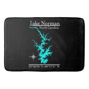 Lake Norman North Carolina Map Coordinates Bath Mat