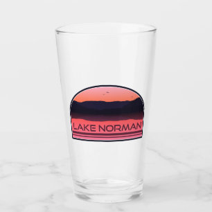 Lake Norman North Carolina Red Sunrise Glass