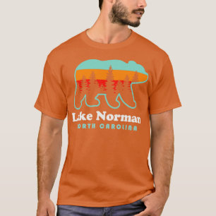 Lake Norman North olina Bear Retro Sunset T-Shirt