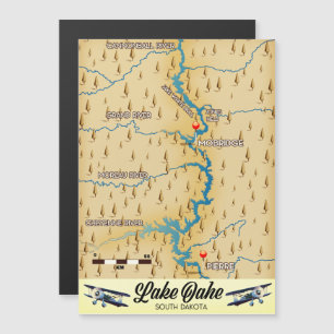 Lake Oahe South Dakota map