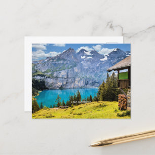 Lake Oeschinen, Switzerland Holiday Postcard