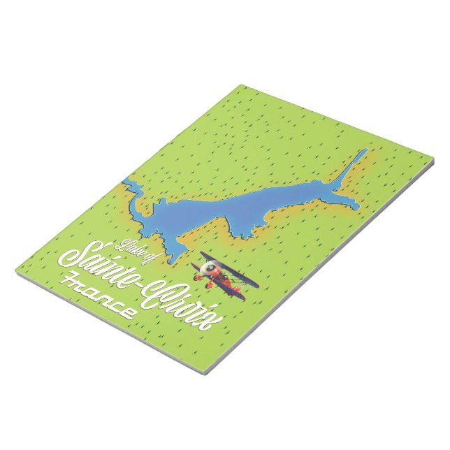 Lake of Sainte-Croix France Travel map Notepad (Angled)