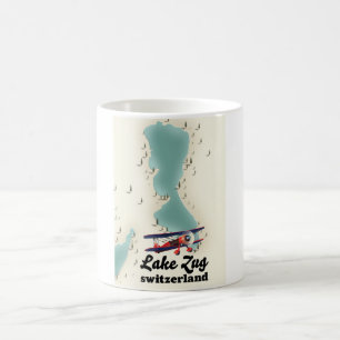 Lake of Staz Switzerland lake map Coffee Mug