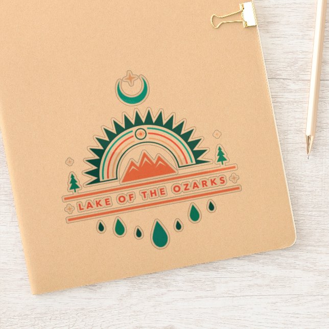 lake of the ozarks boho rainbow moon (Notebook)