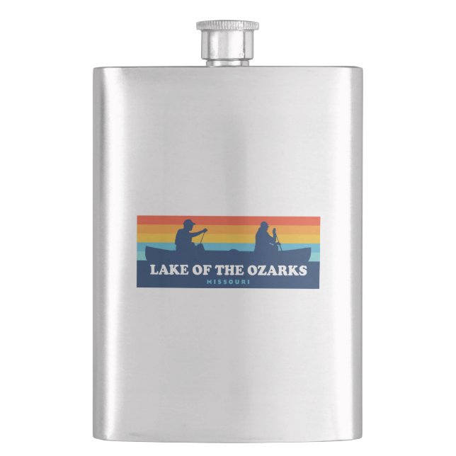 Lake Of The Ozarks Missouri Canoe Hip Flask (Front)