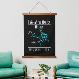 Lake of the Ozarks Missouri Coordinate Tapestry