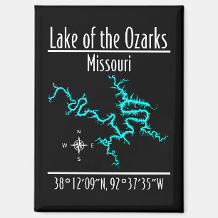 Lake of the Ozarks Missouri Coordinates Magnet