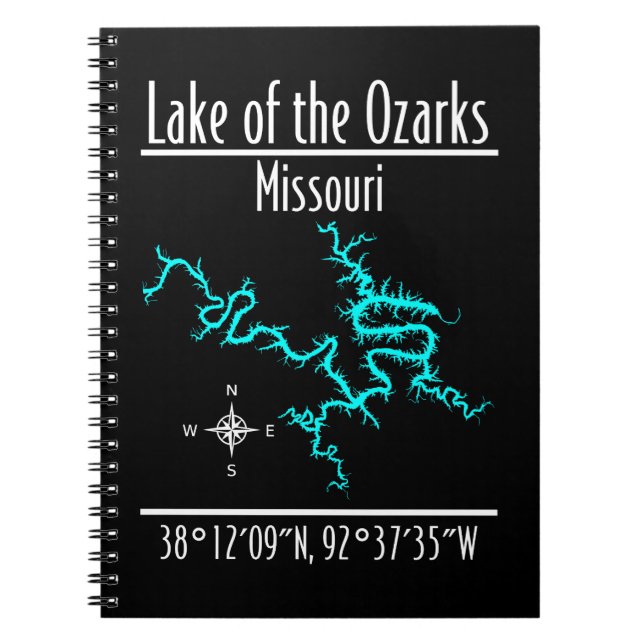 Lake of the Ozarks Missouri Coordinates Notebook (Front)