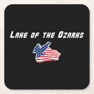 Lake of the Ozarks Missouri Eagle Flag Coaster