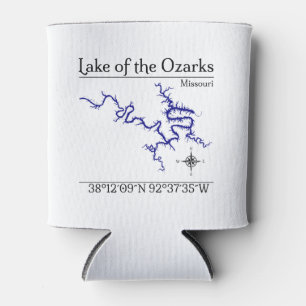 Lake of the Ozarks Missouri Map Boating Can Cooler