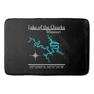 Lake of the Ozarks Missouri Map Coordinates Bath Mat