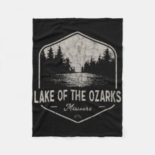 Lake Of The Ozarks Missouri Outdoors Vintage Fleece Blanket