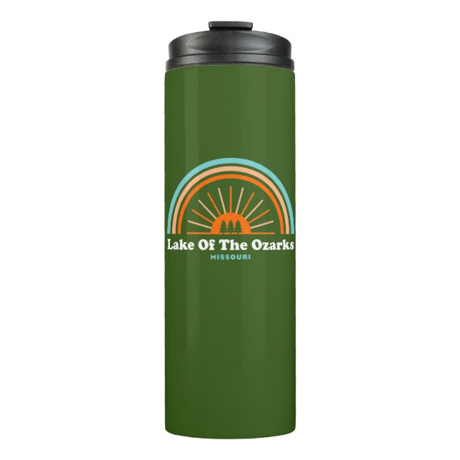 Lake Of The Ozarks Missouri Rainbow Thermal Tumbler (Front)