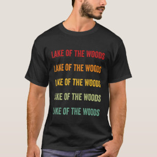 Lake of the Woods County Minnesota Rainbow Text De T-Shirt