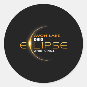 Lake Ohio Total Solar Eclipse 2024  Classic Round Sticker