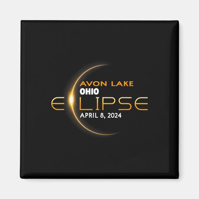 Lake Ohio Total Solar Eclipse 2024  Magnet (Front)