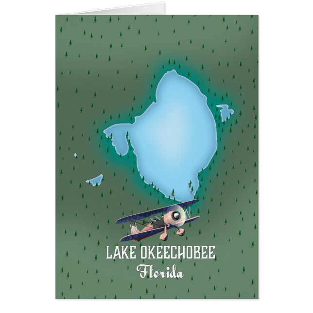 Lake Okeechobee Florida map. (Front)