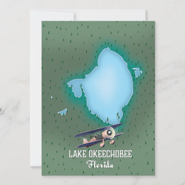 Lake Okeechobee Florida map. (Front)