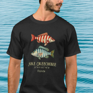 Lake Okeechobee Florida nautical fish clothing T-Shirt