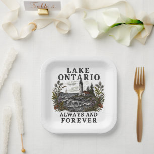Lake Ontario Always And Forever Paper Plate