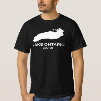 Lake Ontario Map Great Lakes Minimal Canadian T-Shirt