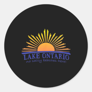 Lake Ontario - No Salty Beaches Here Great Lakes S Classic Round Sticker
