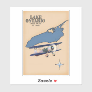 Lake Ontario USA Canada map