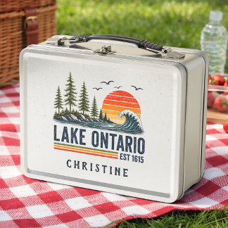 Lake Ontario Vintage Great Lakes Lake Life Metal Lunch Box